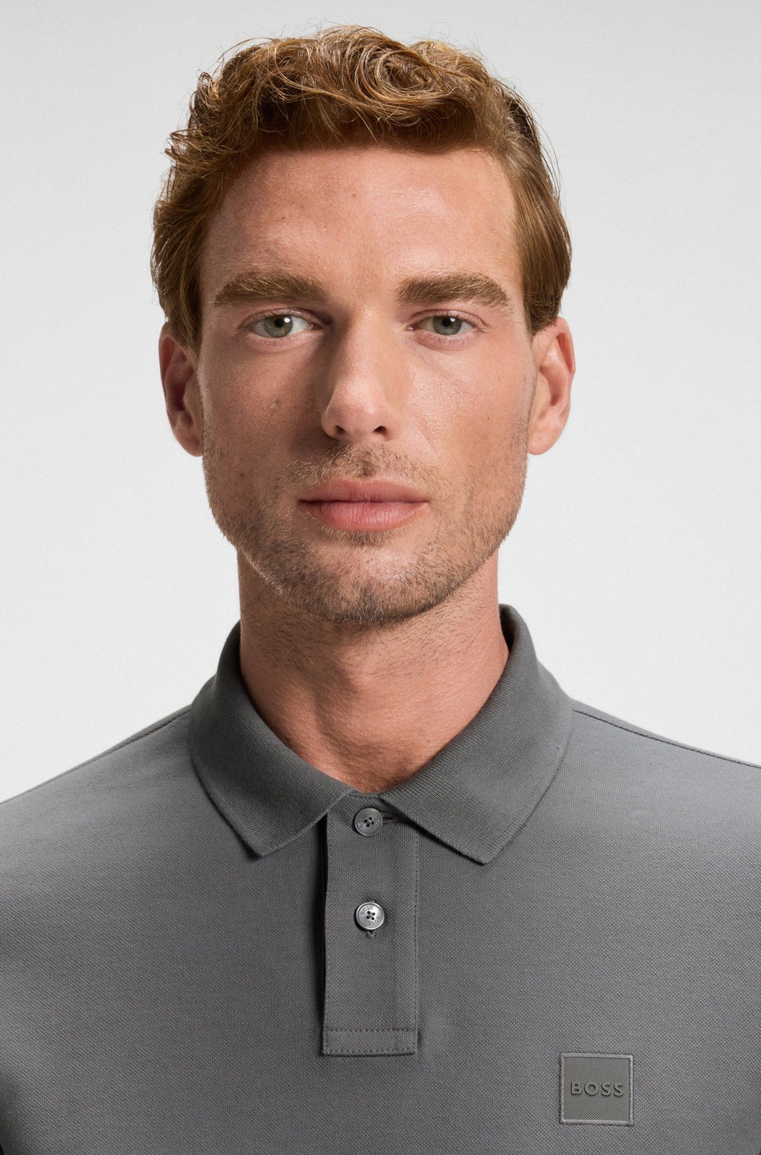 Мужское эластичное поло с длинным рукавом BOSS Orange | Фото 3