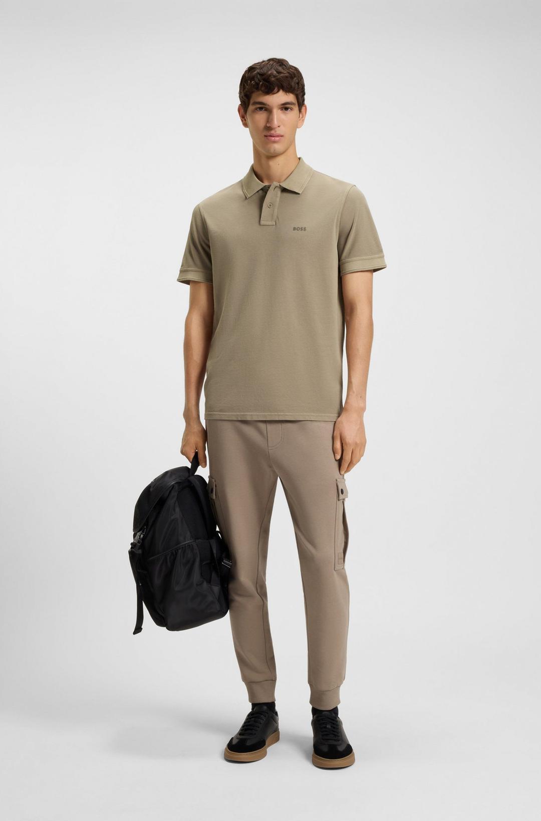 Мужское поло из хлопка BOSS Orange | Фото 4