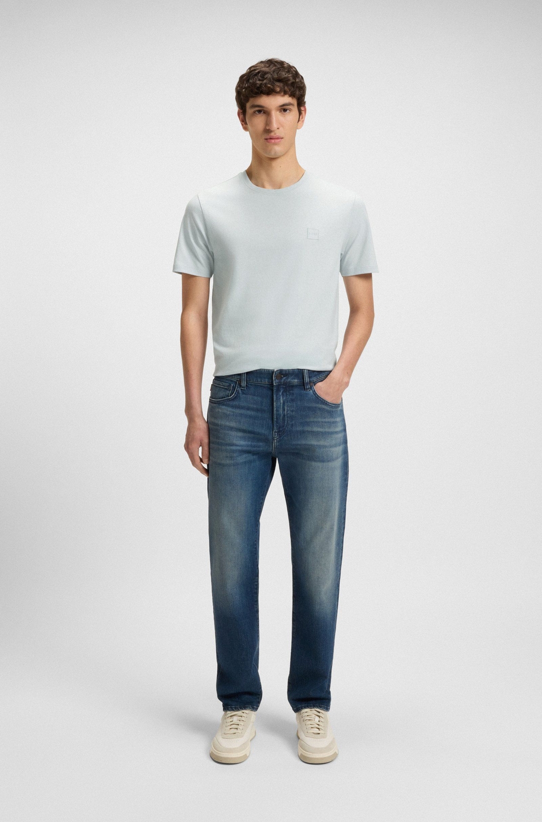 Мужская футболка меланж BOSS Orange | Фото 3