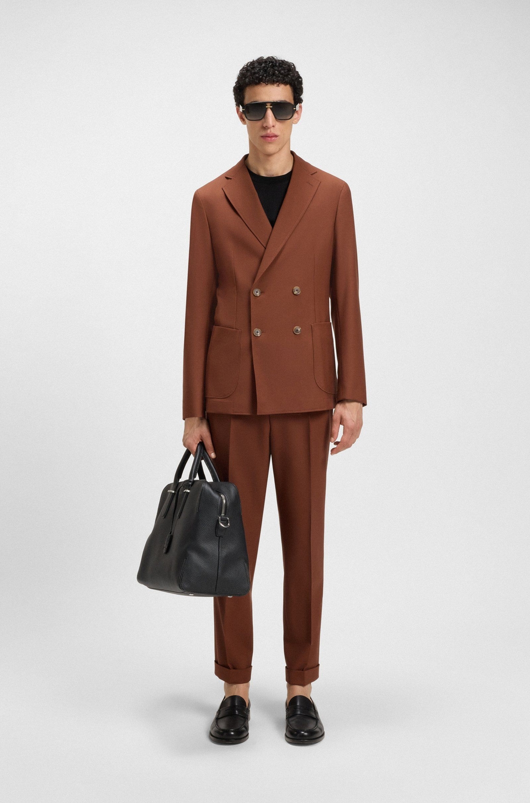 Мужская футболка из мерсеризованного хлопка BOSS Black | Фото 3