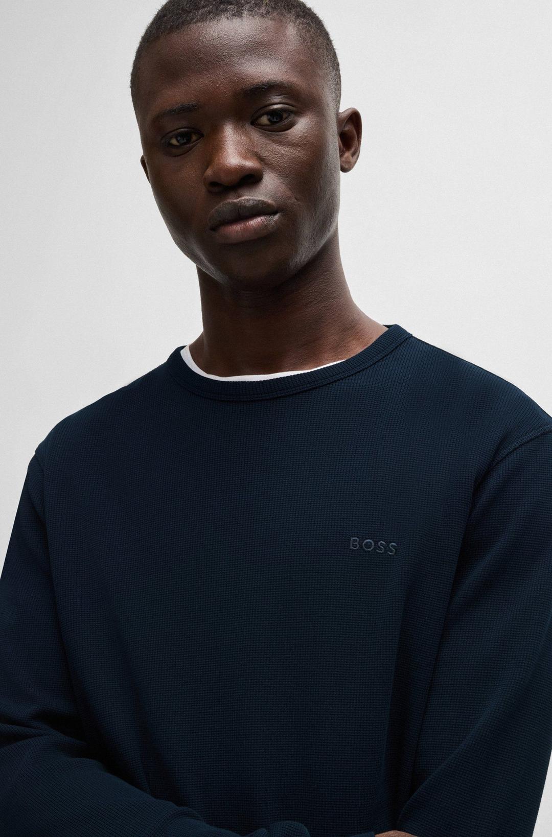 Мужской фактурный лонгслив BOSS Orange | Фото 4