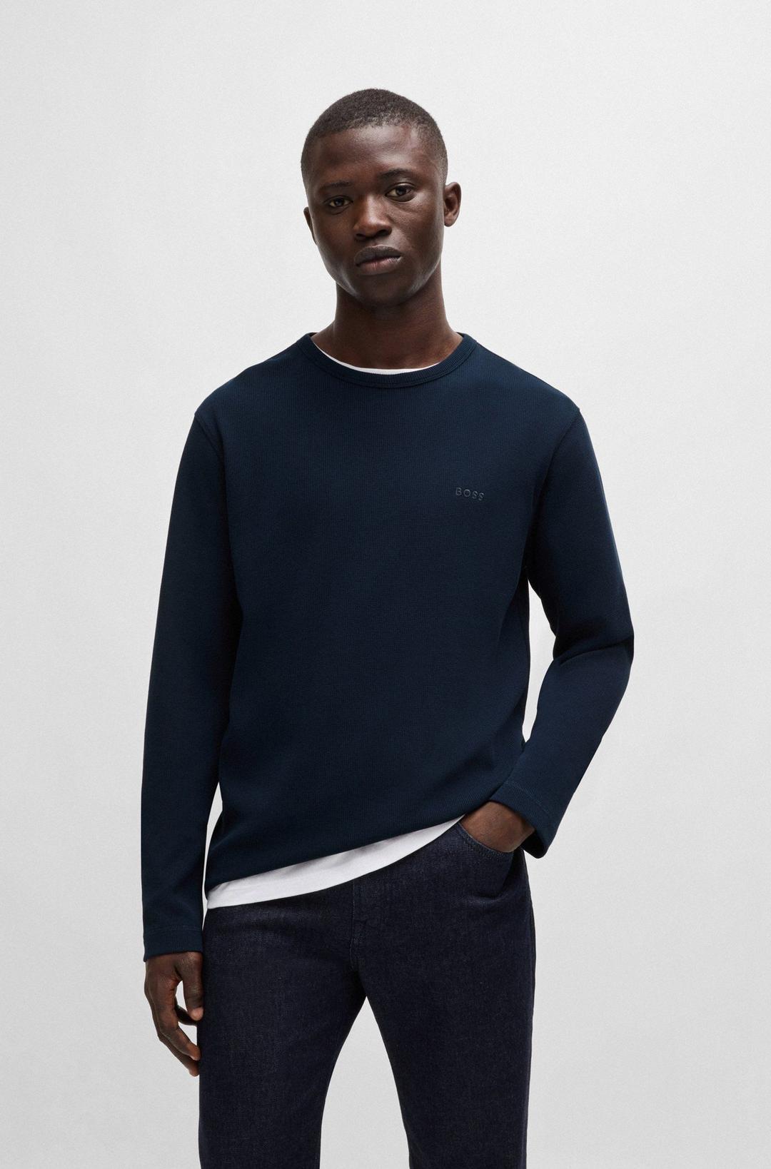 Мужской фактурный лонгслив BOSS Orange | Фото 2