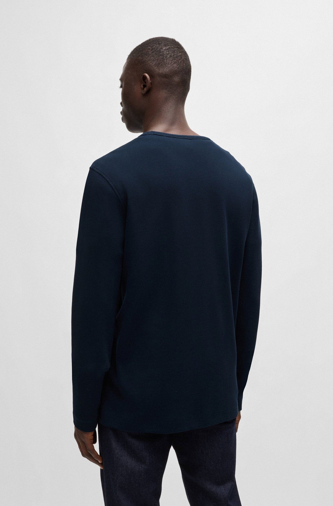 Мужской фактурный лонгслив BOSS Orange | Фото 3