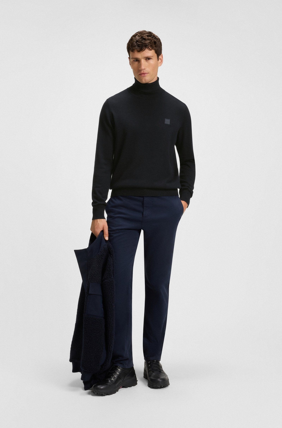 Мужской свитер с высоким воротом BOSS Orange | Фото 4