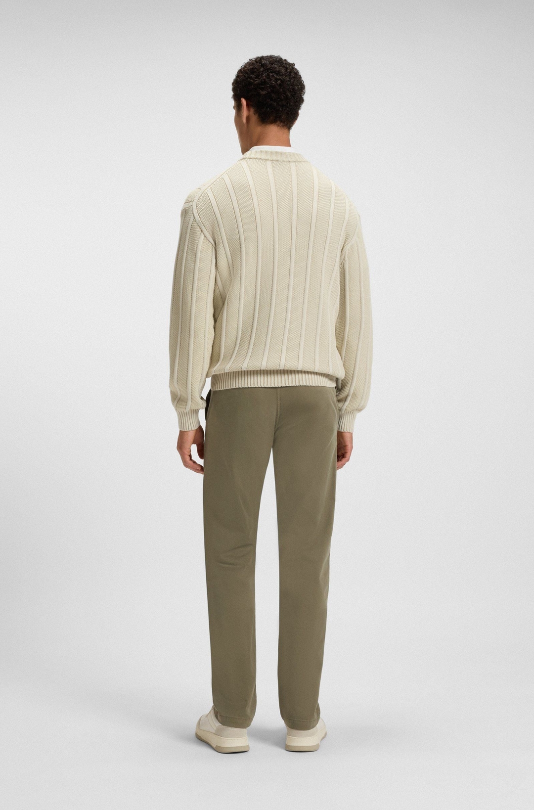 Мужские хлопковые брюки прямого кроя BOSS Orange | Фото 6