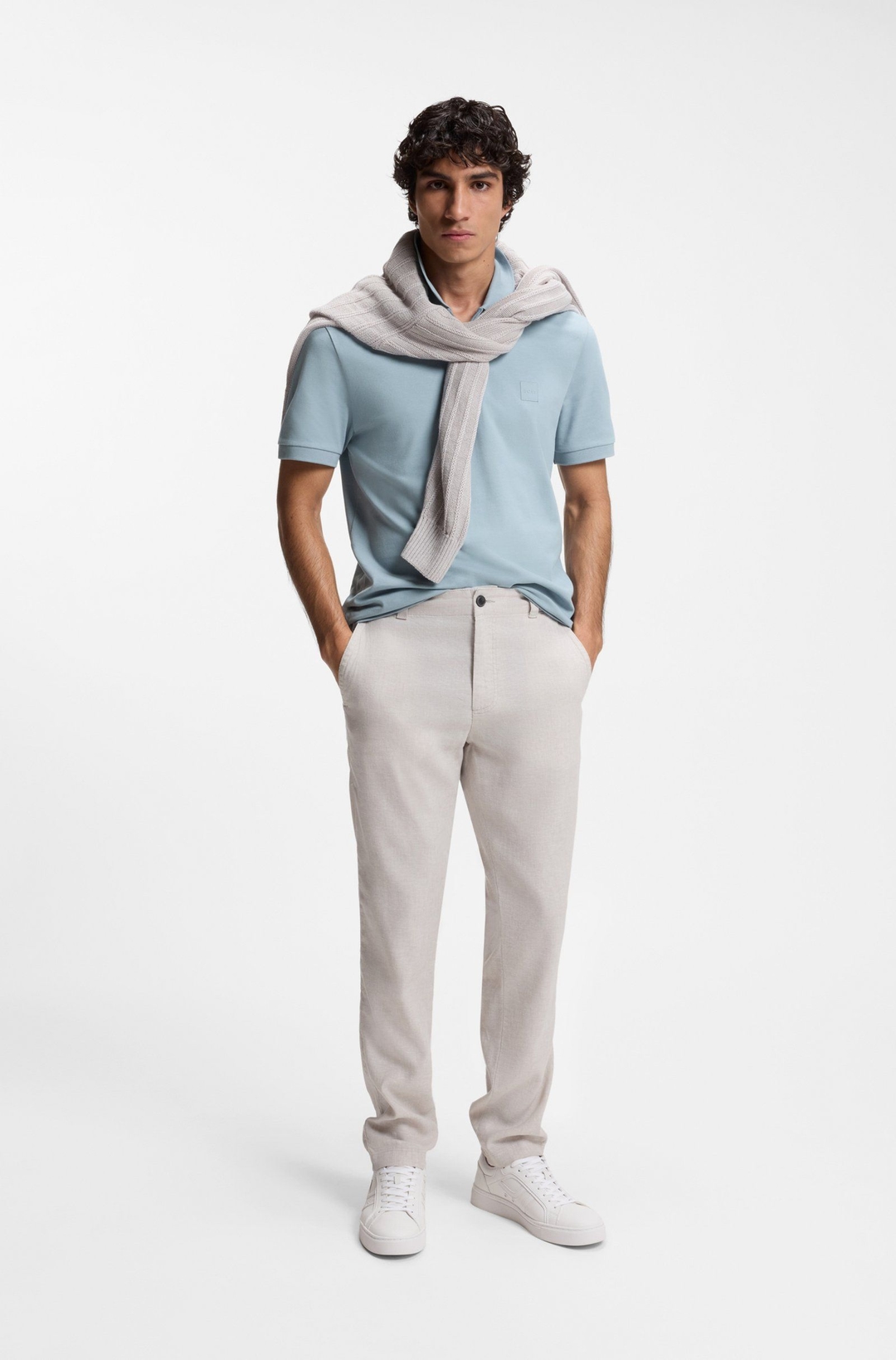 Мужской поло из эластичного хлопка BOSS Orange | Фото 4