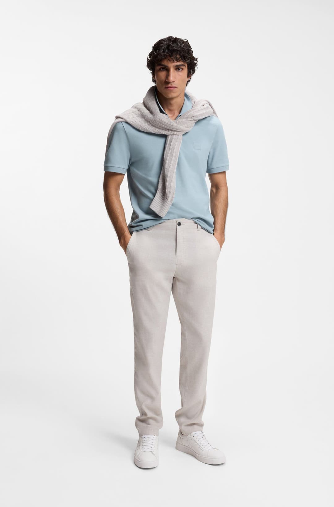 Мужской поло из эластичного хлопка BOSS Orange | Фото 4