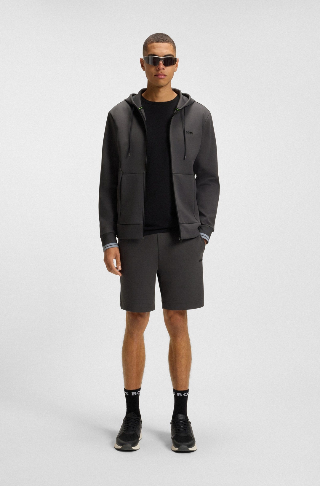 Мужская спортивная толстовка из эластичного хлопка BOSS Green | Фото 2