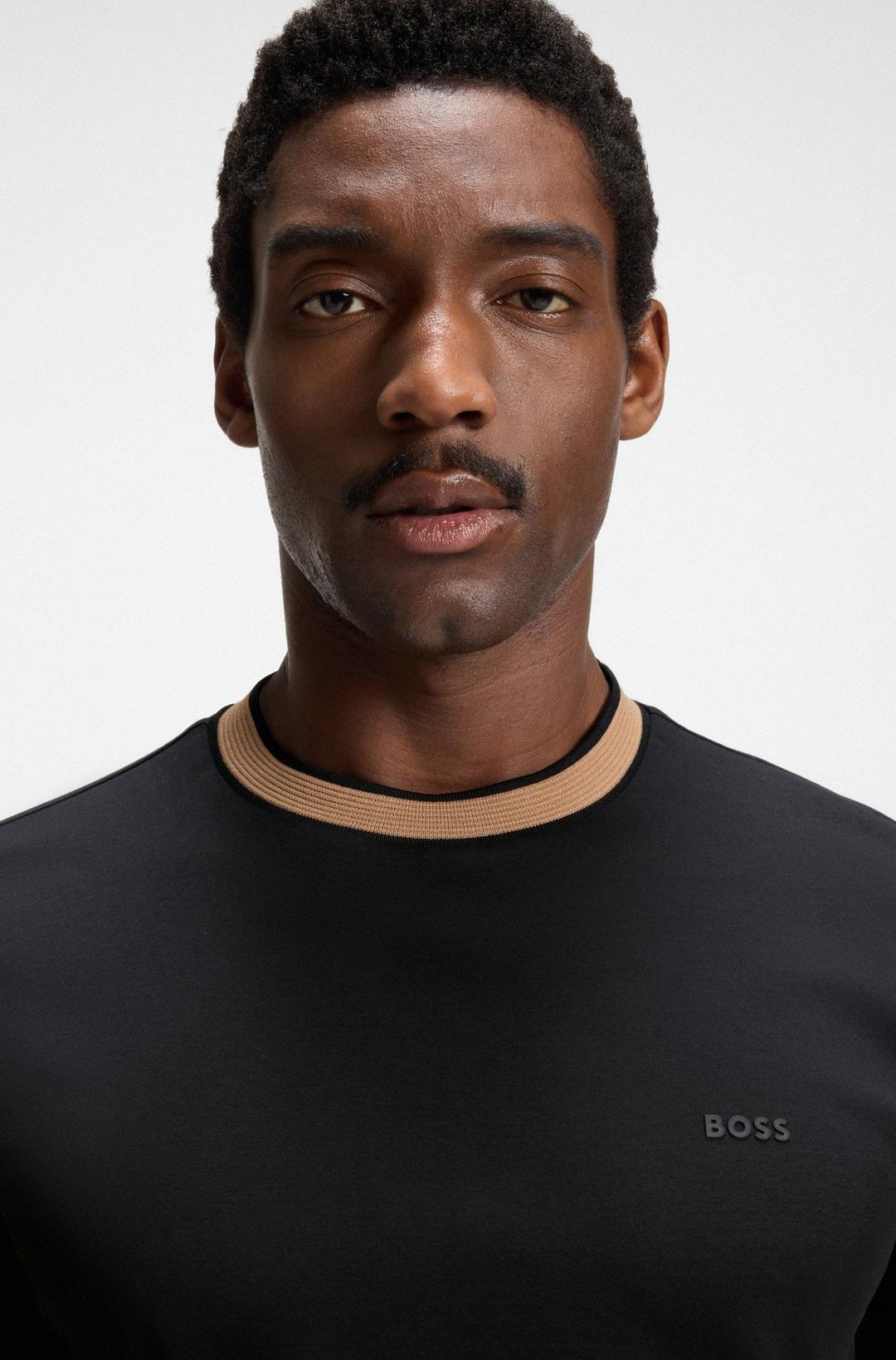 Мужская футболка из мерсеризованного хлопка BOSS Black | Фото 5