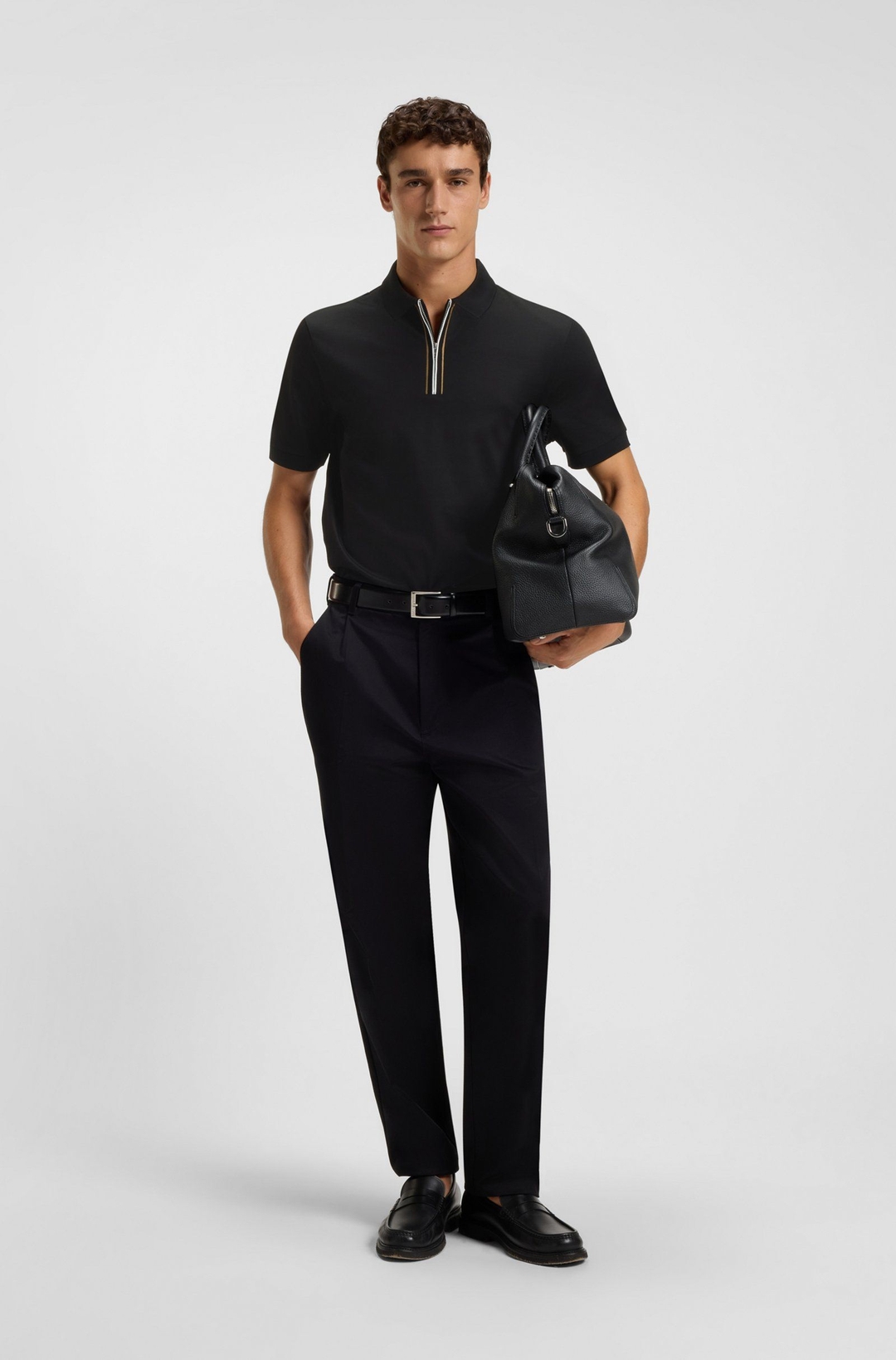 Мужское поло из мерсеризованного хлопка BOSS Black | Фото 4