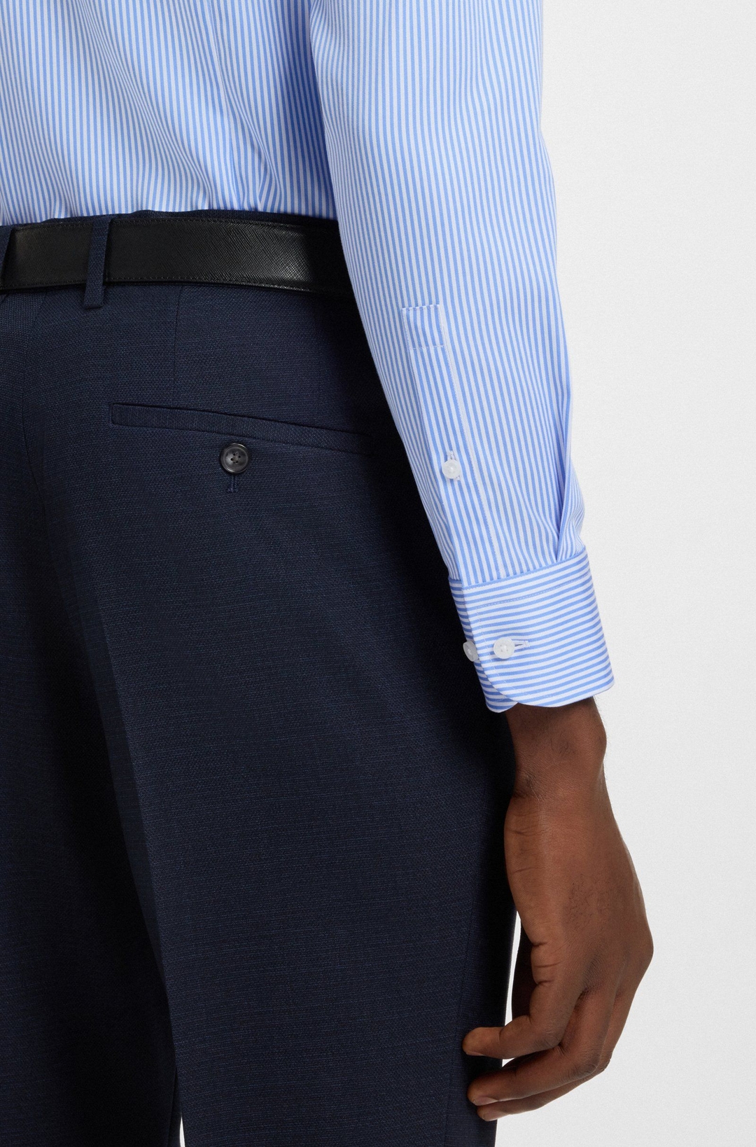 Мужская сорочка в полоску BOSS Black | Фото 4