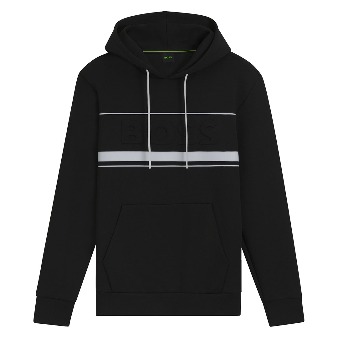 Мужское спортивное худи из эластичного хлопка BOSS Green | Фото 1