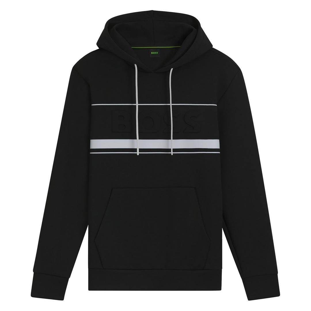 Мужское спортивное худи из эластичного хлопка BOSS Green | Фото 1