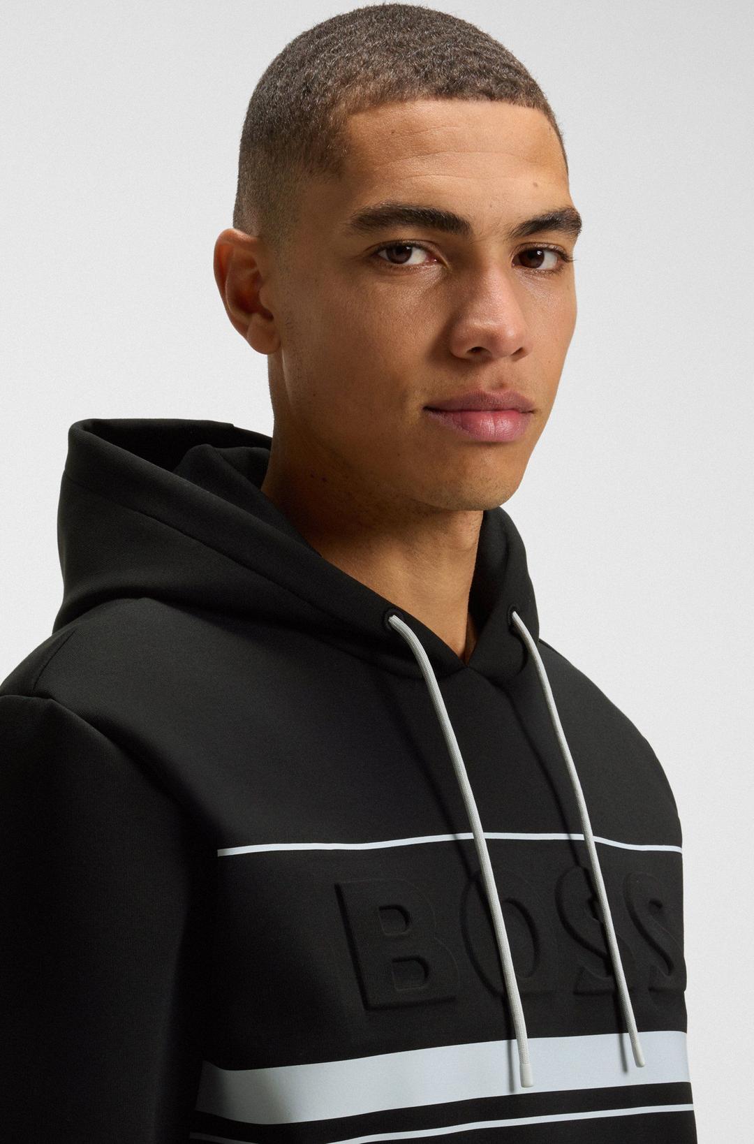 Мужское спортивное худи из эластичного хлопка BOSS Green | Фото 3