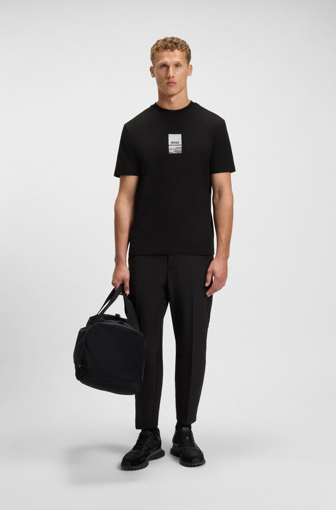 Мужская футболка из эластичного хлопка BOSS Green | Фото 4