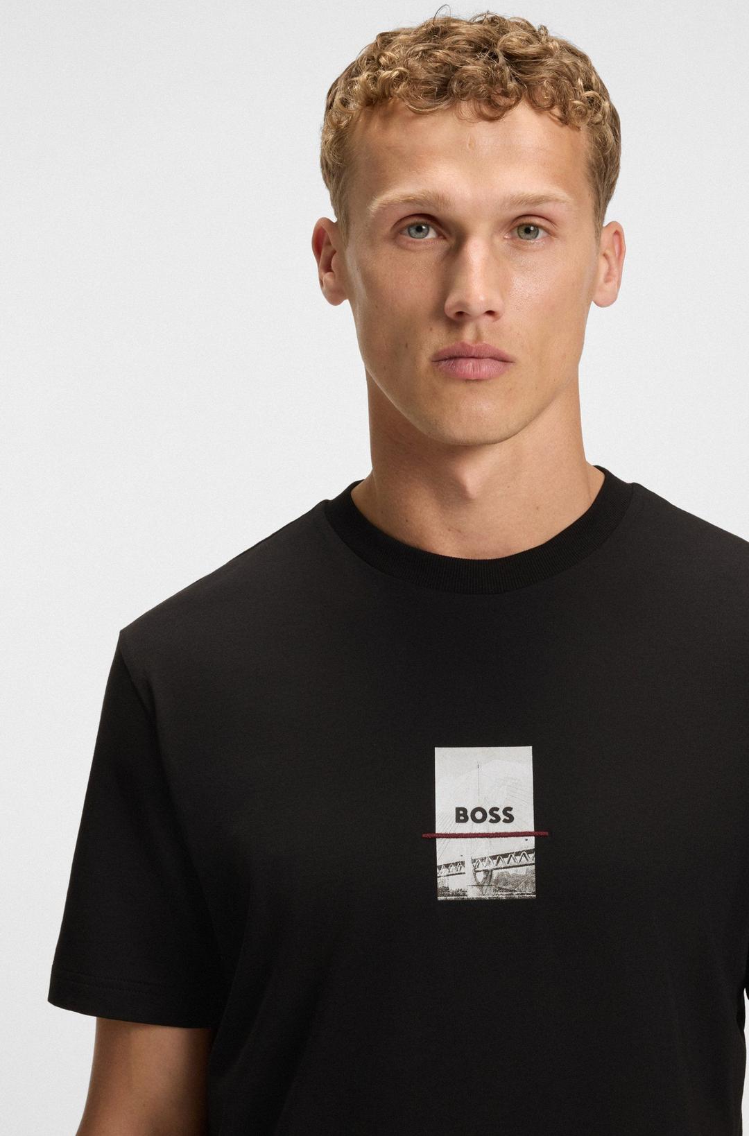 Мужская футболка из эластичного хлопка BOSS Green | Фото 3