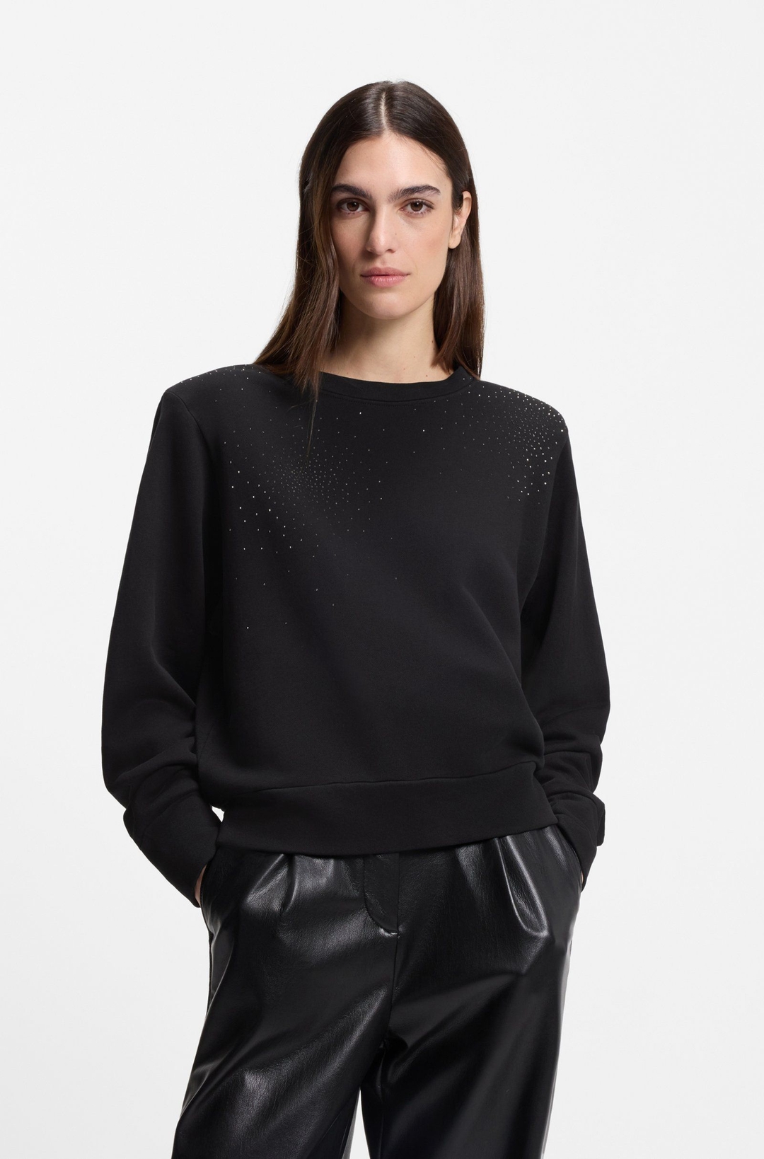 Женский свитшот со стразами BOSS | Фото 2