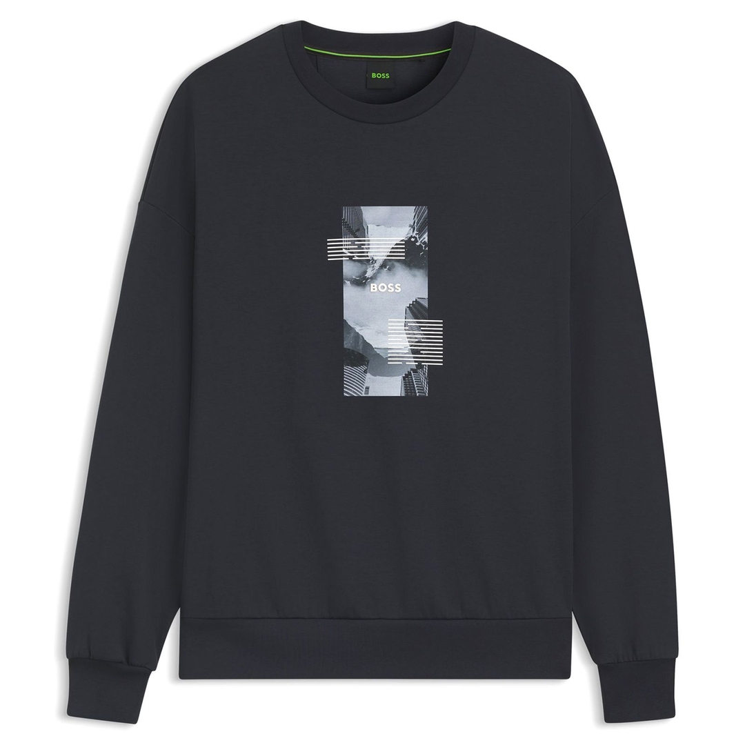 Мужской свитшот с принтом BOSS Green | Фото 1