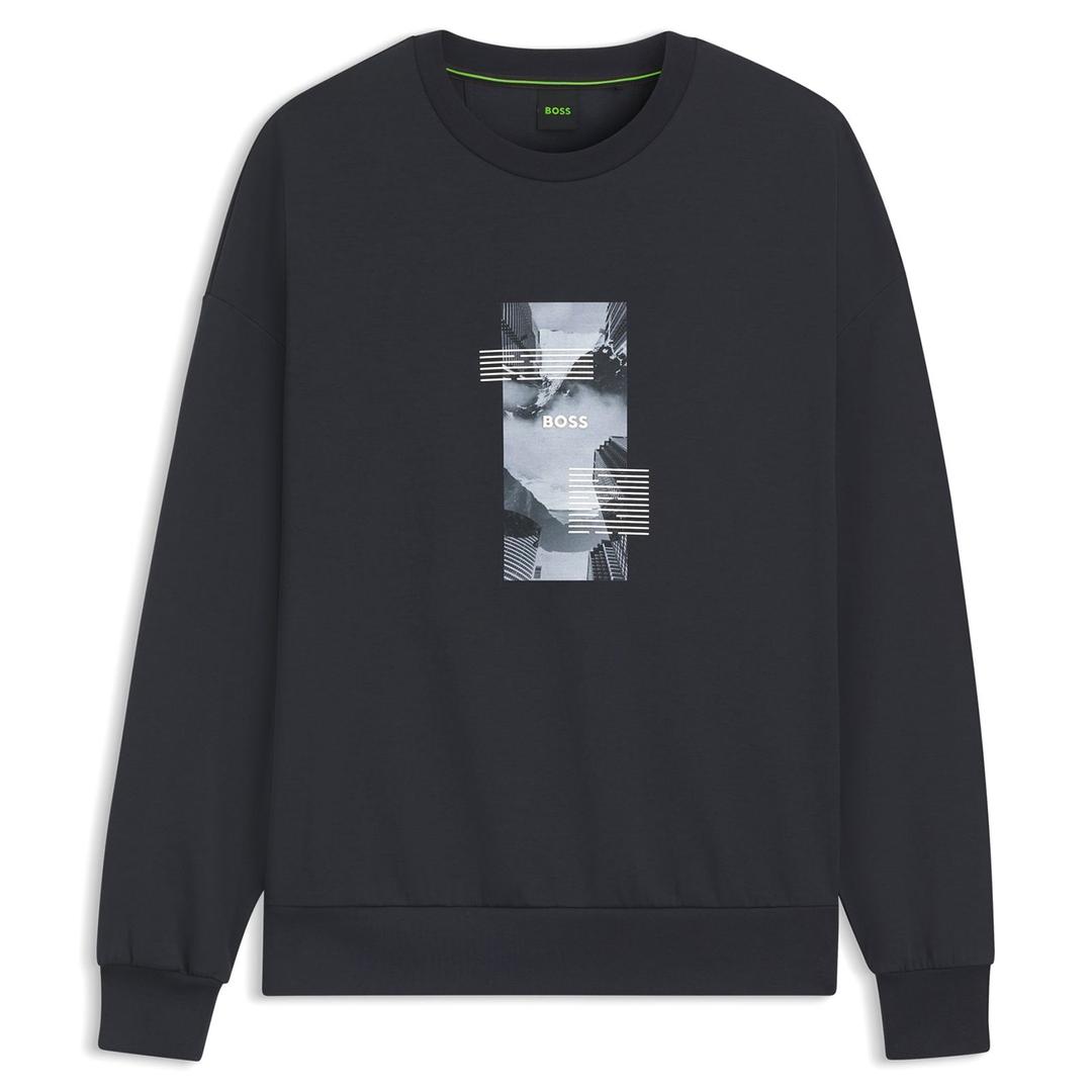 Мужской свитшот с принтом BOSS Green | Фото 1
