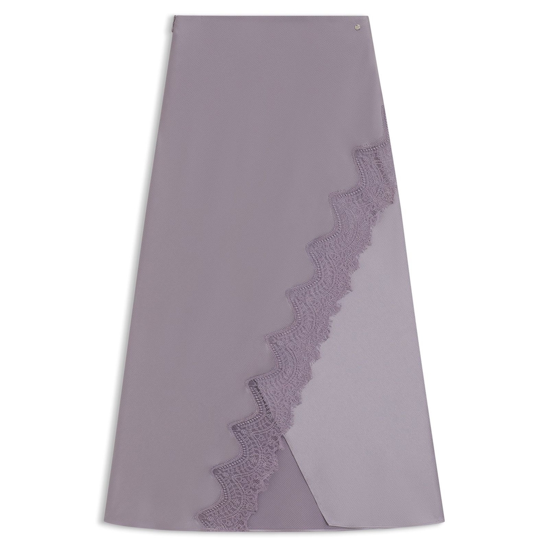 Атласная юбка с кружевными деталями BOSS | Фото 1