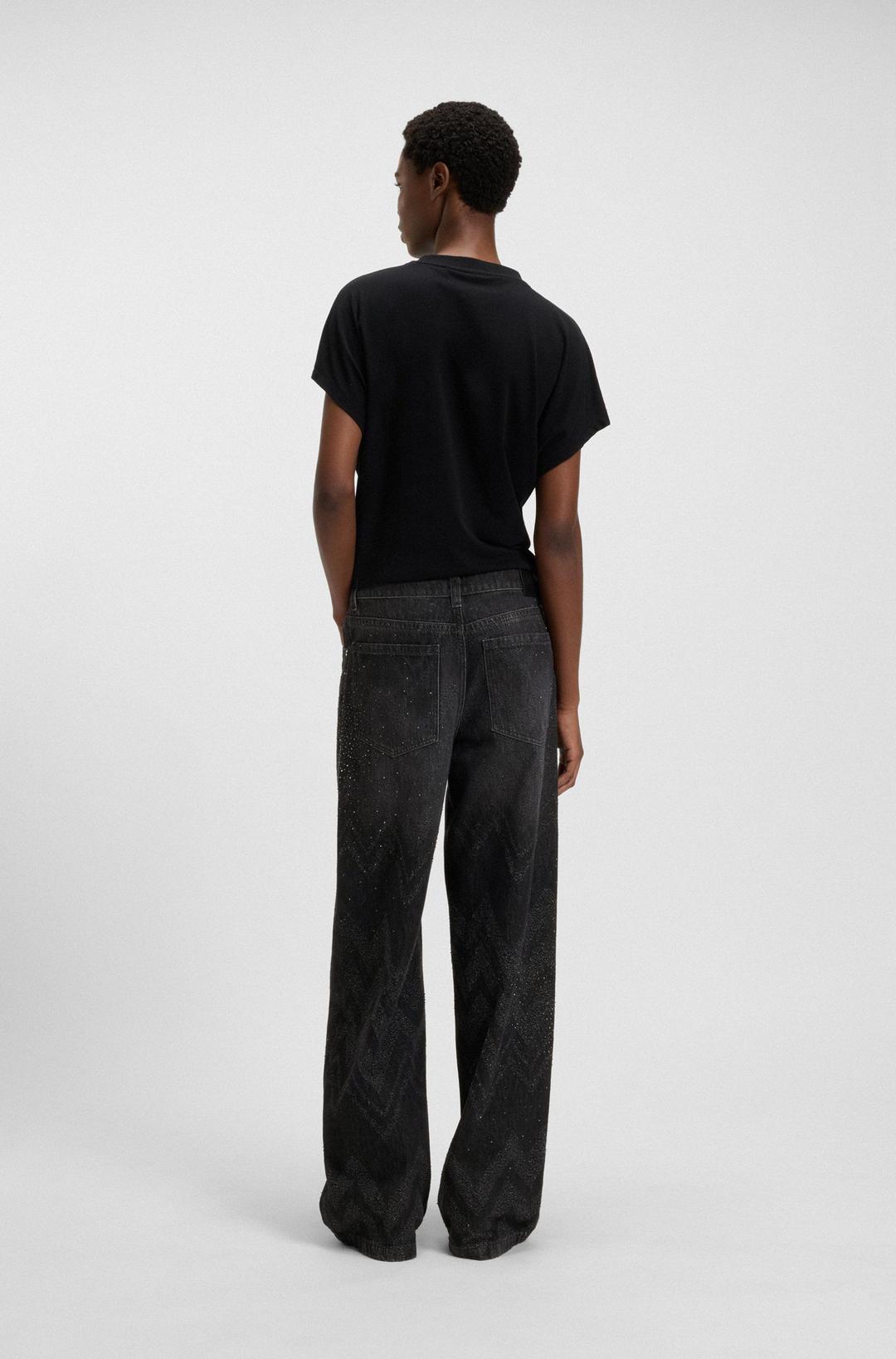 Женские джинсы со стразами BOSS | Фото 4