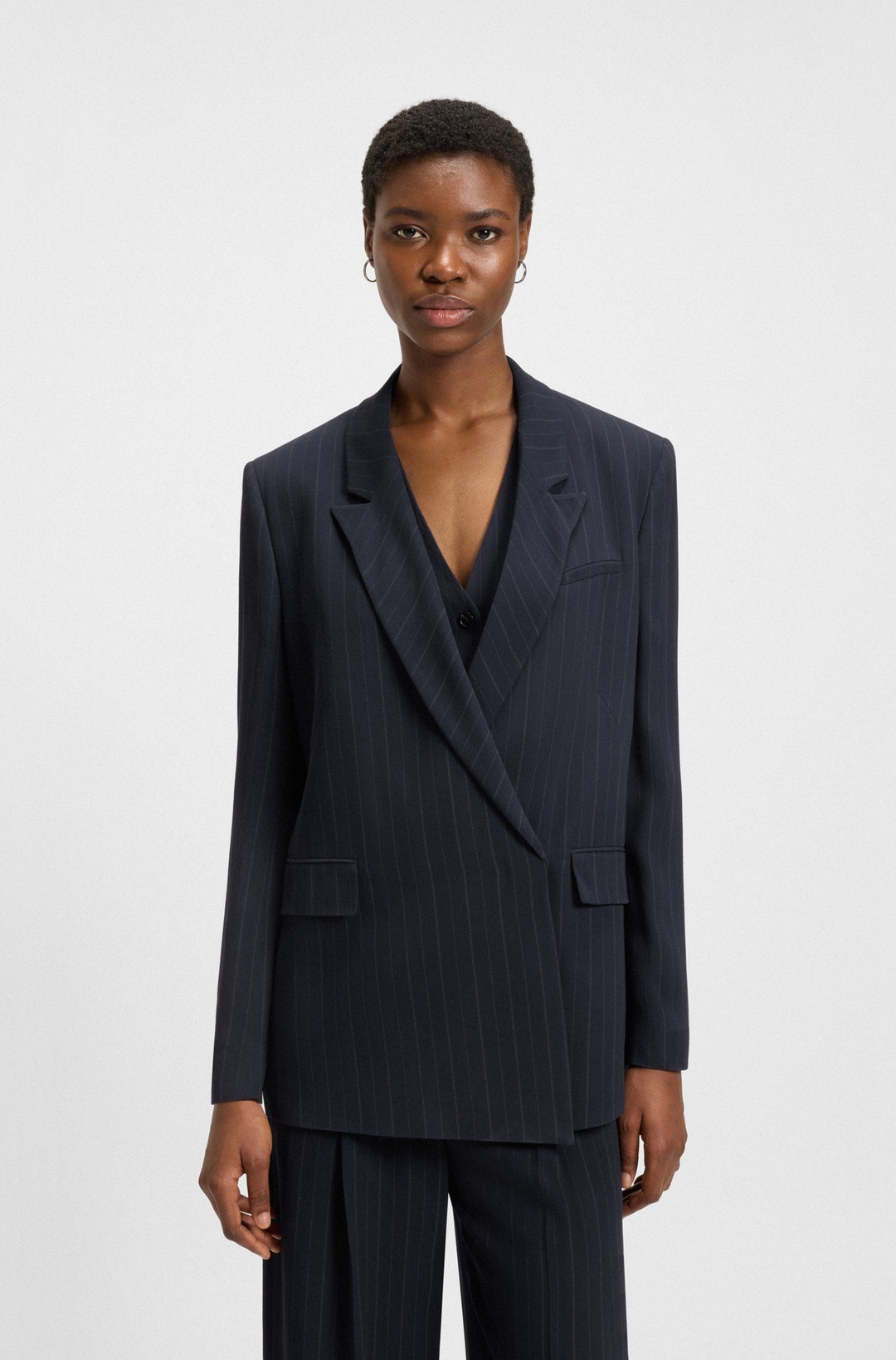 Женский пиджак в полоску BOSS | Фото 2