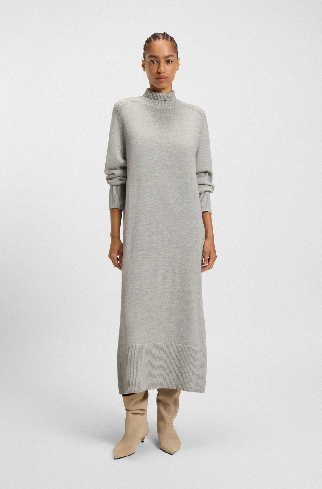 Платье из смесовой шерсти BOSS | Фото 2