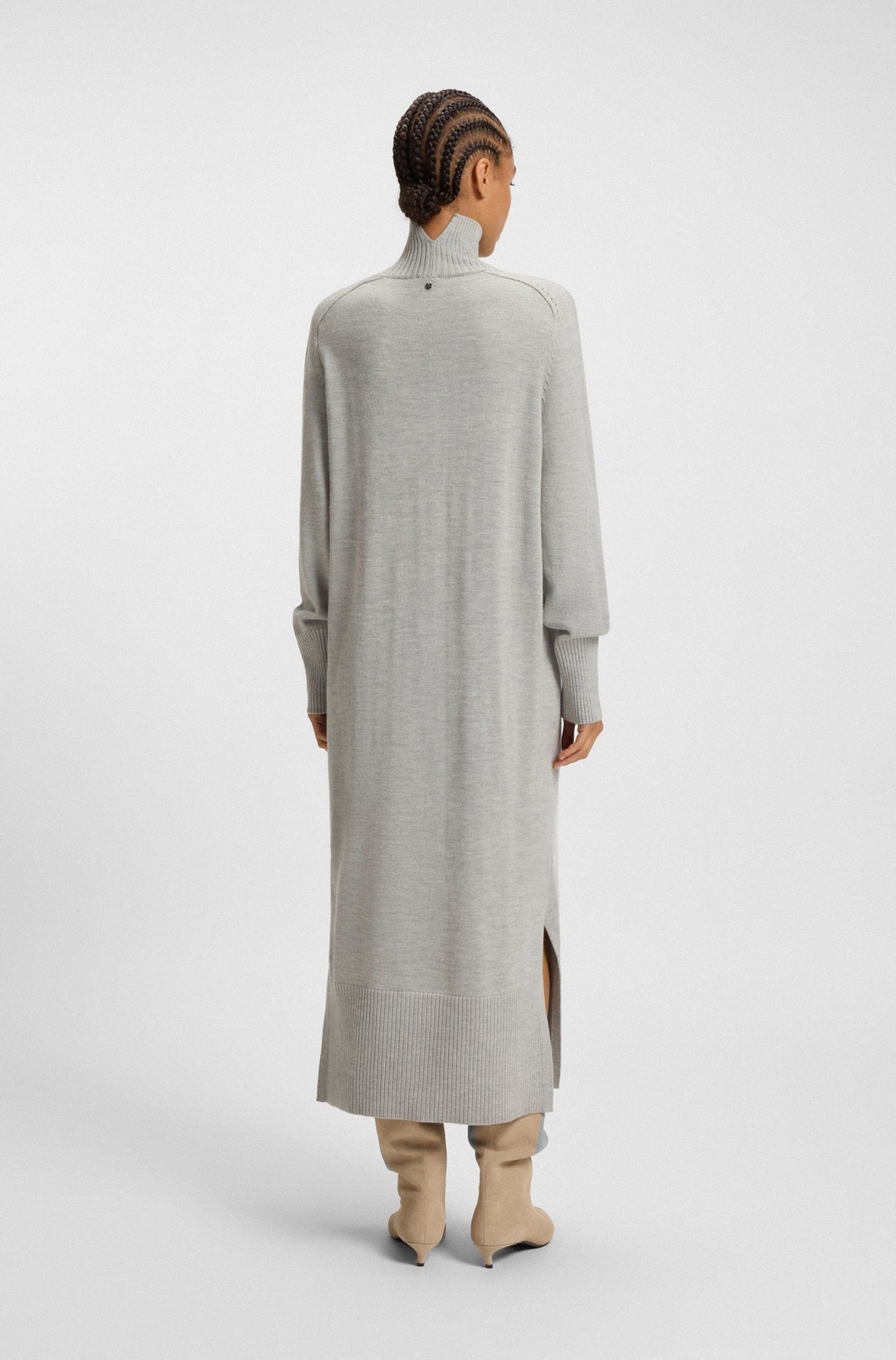 Платье из смесовой шерсти BOSS | Фото 4