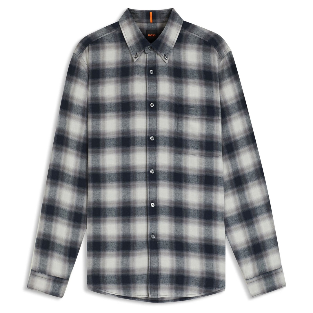 Мужская фланелевая рубашка в клетку BOSS Orange | Фото 1