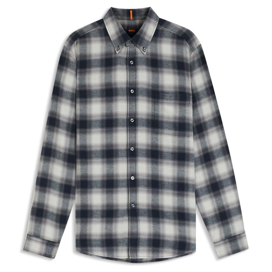 Мужская фланелевая рубашка в клетку BOSS Orange | Фото 1