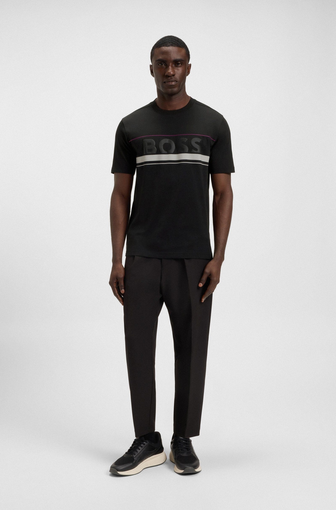 Мужская хлопковая футболка BOSS Green | Фото 3