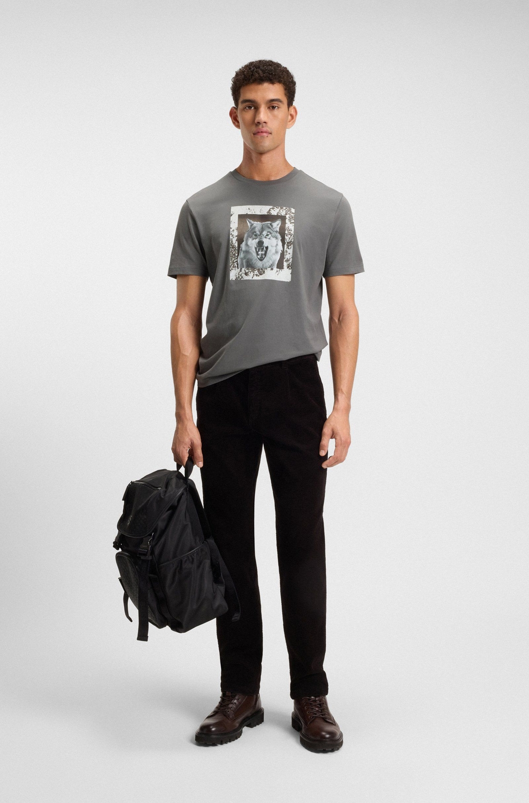 Мужская футболка с принтом BOSS Orange | Фото 4