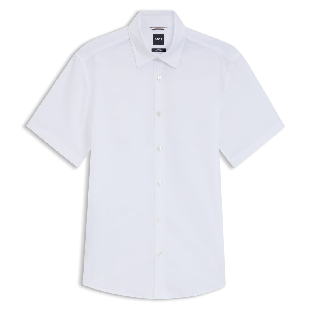 Мужская льняная рубашка BOSS Black | Фото 1