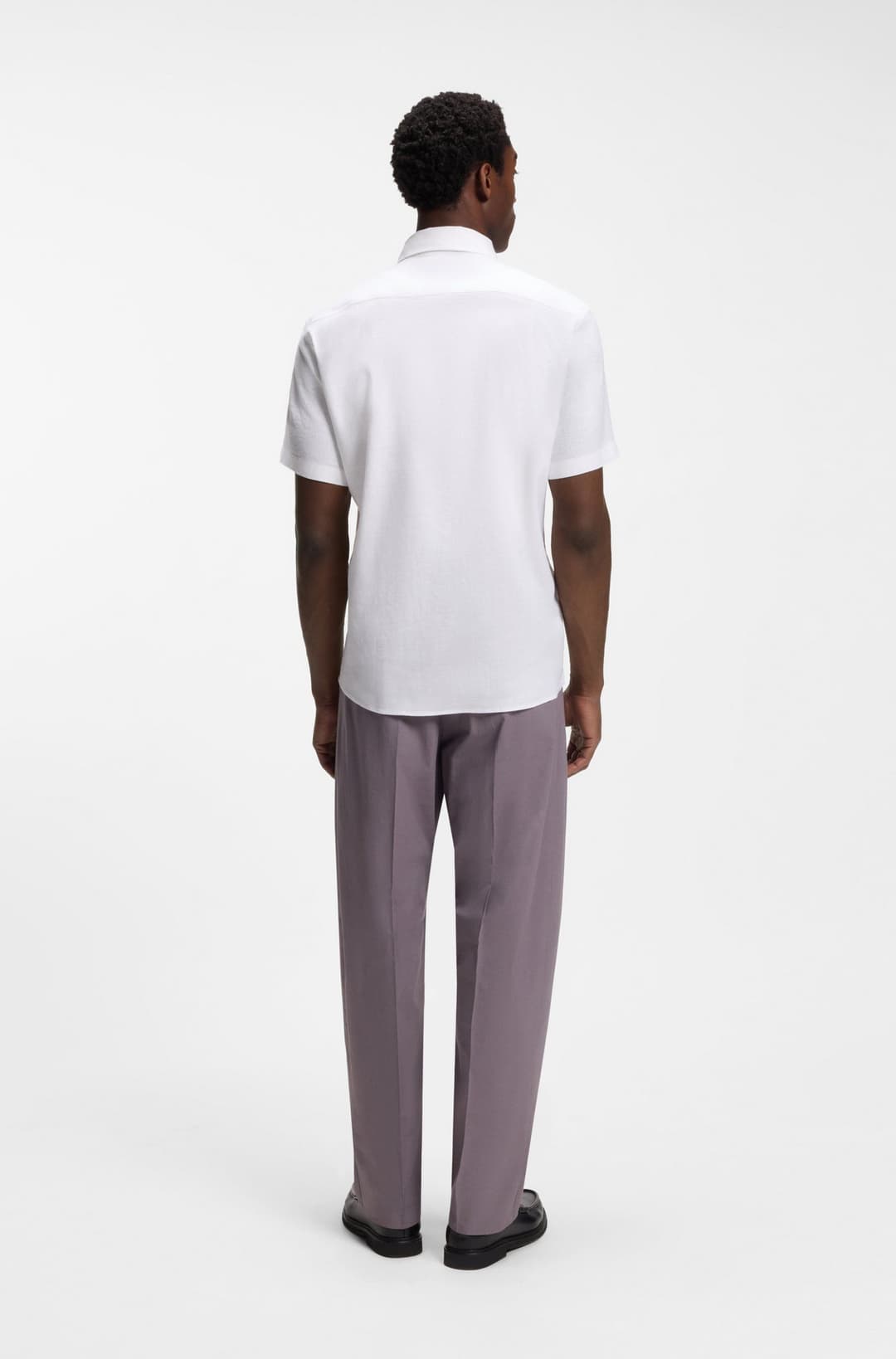 Мужская льняная рубашка BOSS Black | Фото 6