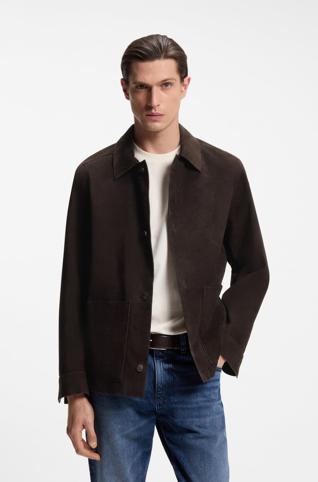 Мужская кожаная куртка BOSS Black | Фото 2