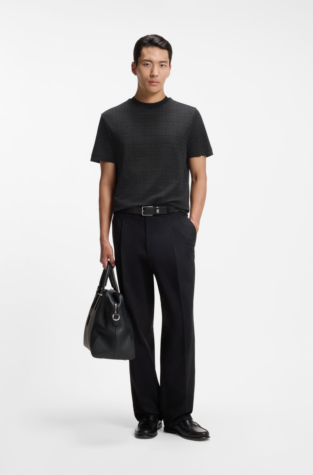 Мужская футболка из мерсеризованного хлопка BOSS Black | Фото 4