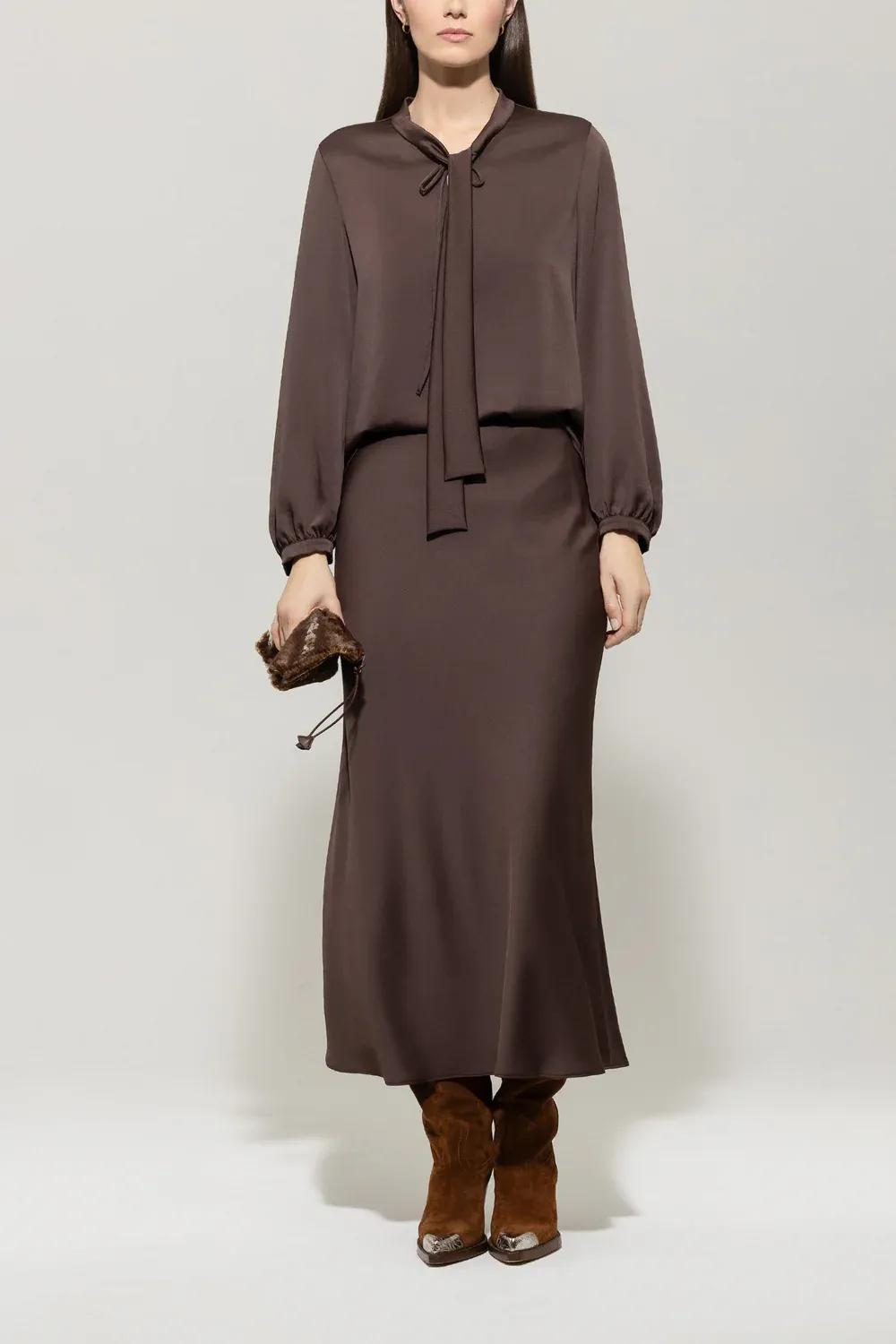 Атласная юбка из сатина Luisa Cerano | Фото 2