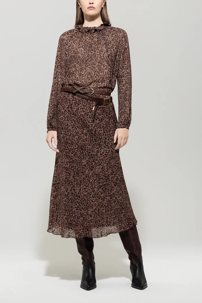 Юбка-миди с анималистичным принтом Luisa Cerano | Фото 2