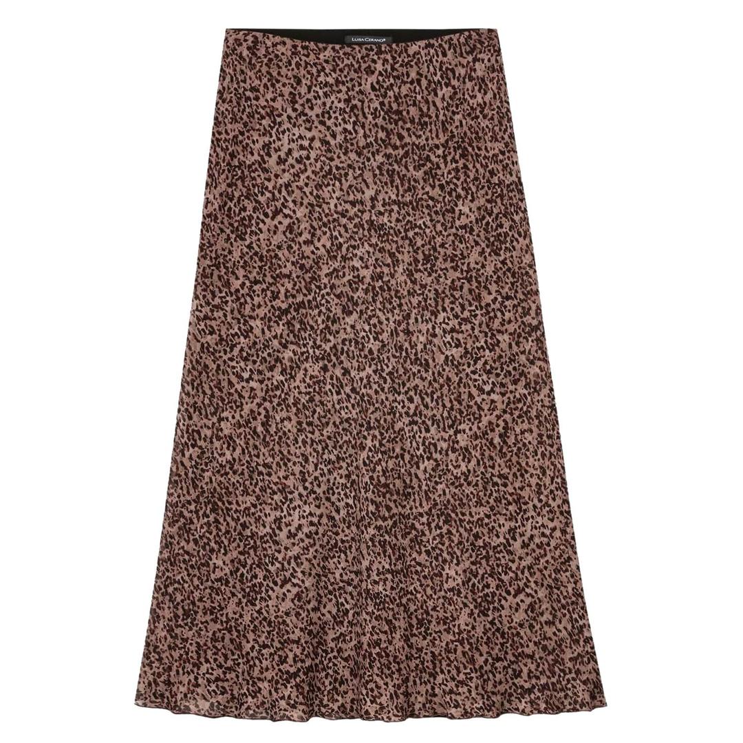 Юбка-миди с анималистичным принтом Luisa Cerano | Фото 1