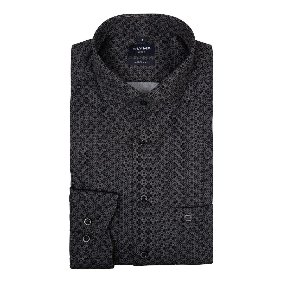 Мужская сорочка из хлопка с принтом Olymp Luxor | Фото 1