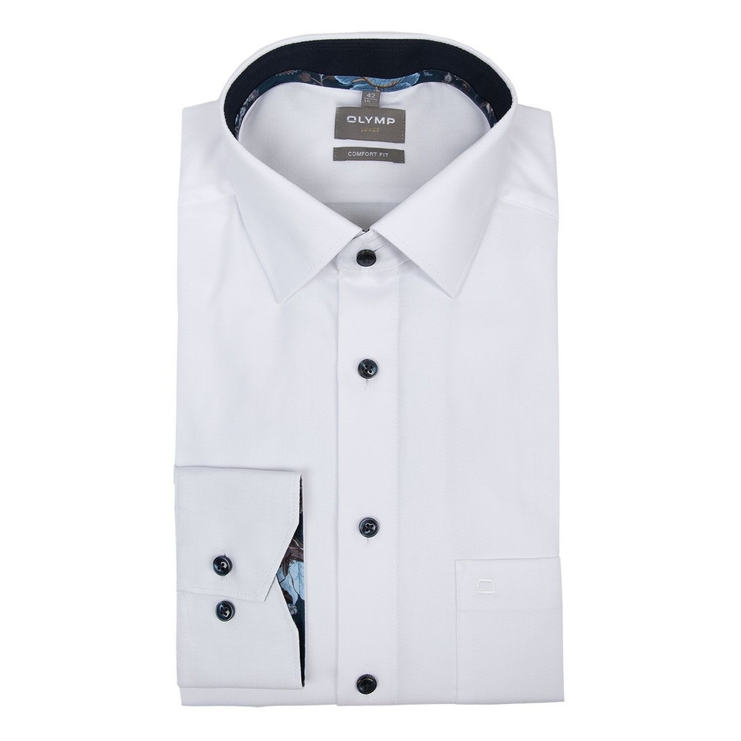Мужская фактурная сорочка свободного кроя Olymp Luxor | Фото 1