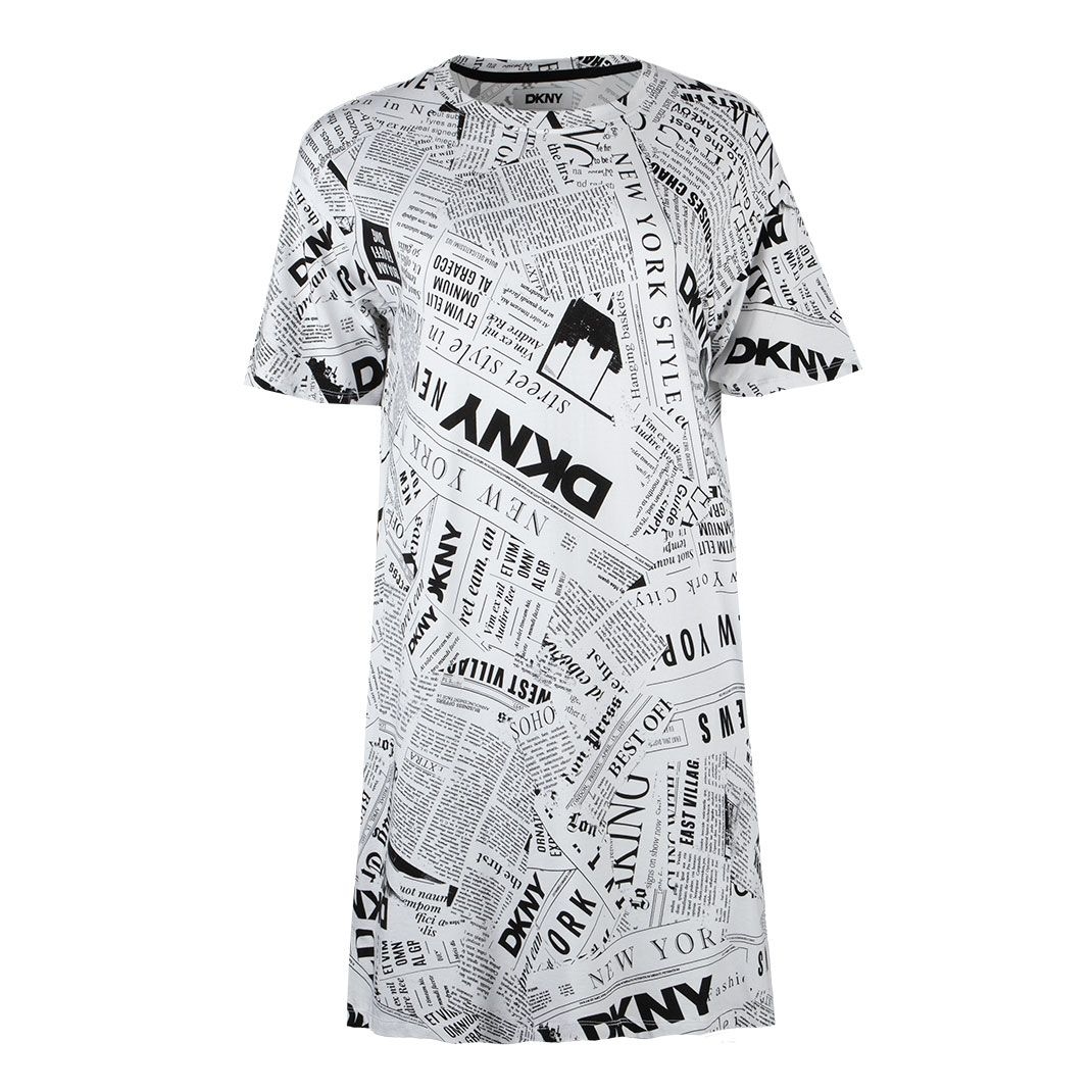 Женское платье с газетным принтом DKNY | Фото 1