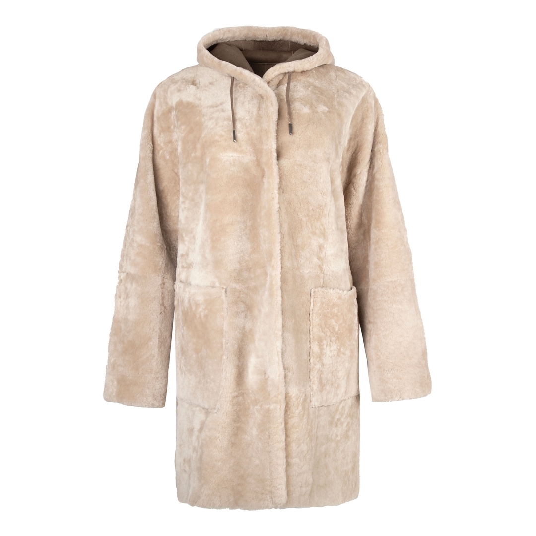 Женская двухстороння бежевая дубленка WERNER CHRIST | Фото 2