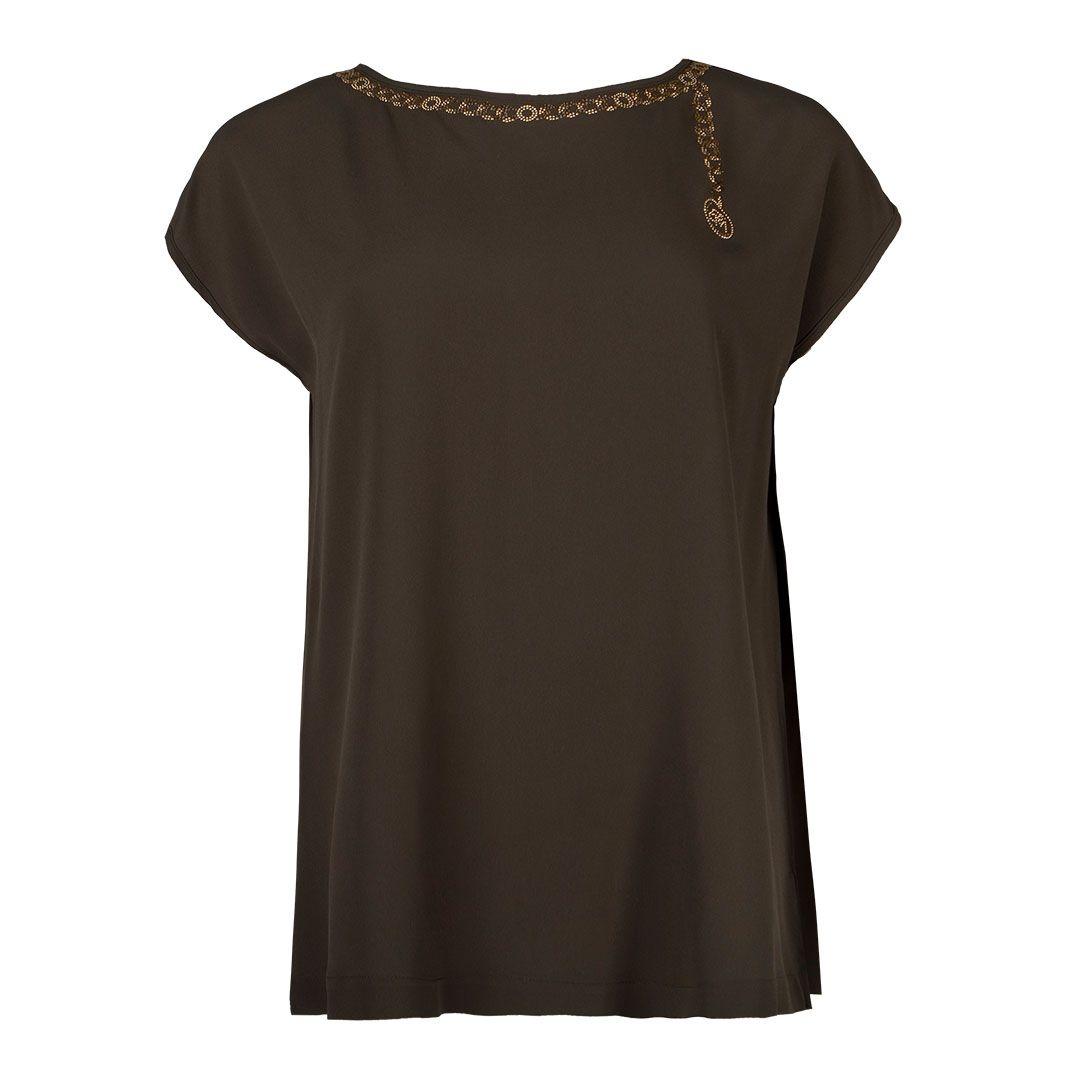 Женский топ со стразами Piero Moretti | Фото 1