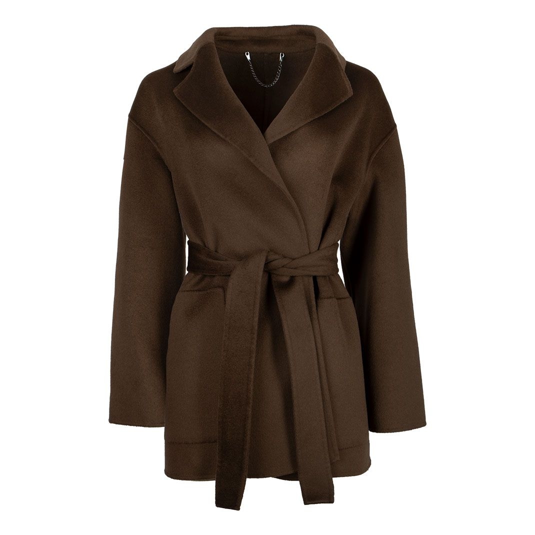 Женское укороченное кашемировое пальто Dolche Moda | Фото 1