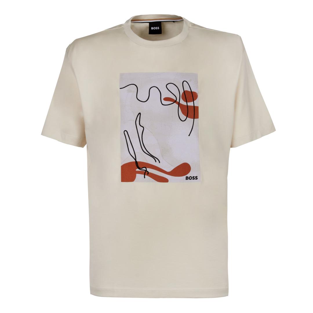 Мужская футболка с абстрактным принтом BOSS Black | Фото 1