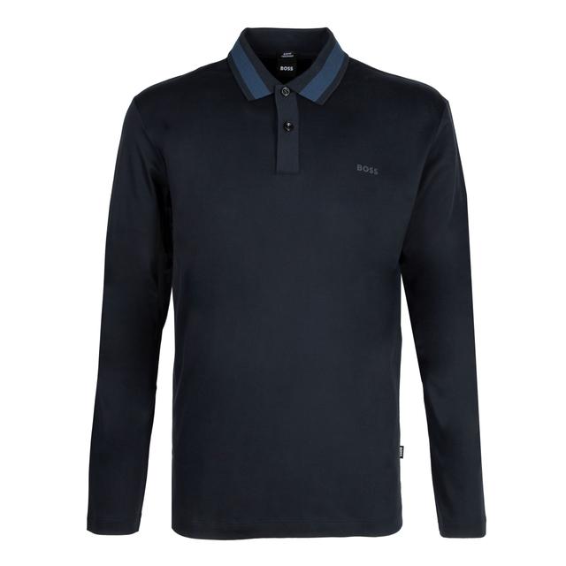 Мужское поло из мерсеризованного хлопка BOSS Black