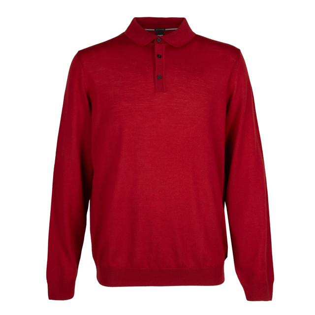 Мужской классический джемпер с воротником поло BOSS Black