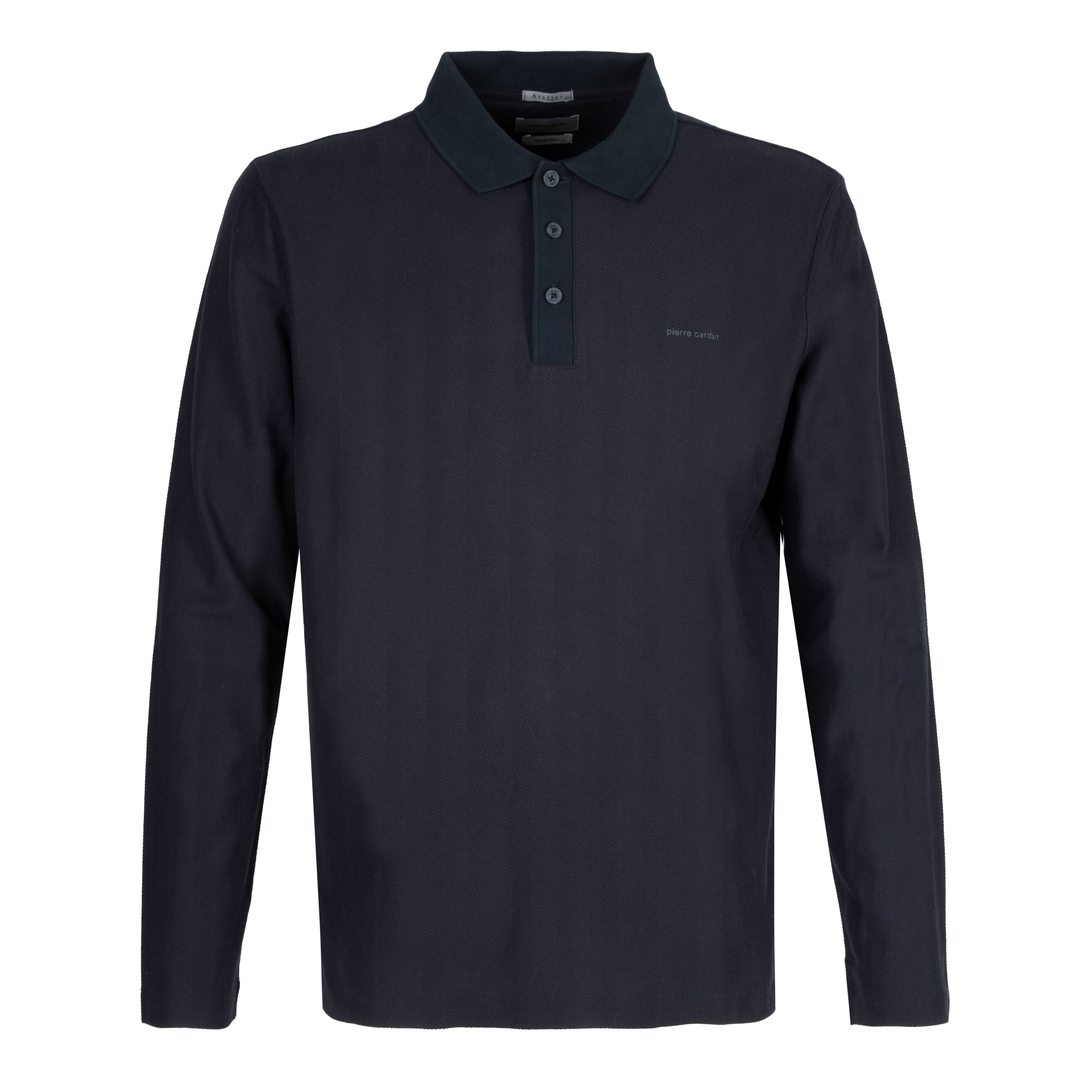Мужское хлопковое поло с длинным рукавом Pierre Cardin | Фото 1