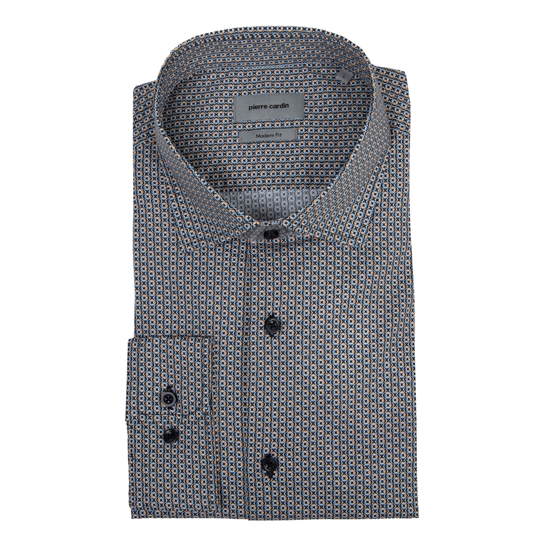 Мужская сорочка с геометрическим принтом Pierre Cardin | Фото 1